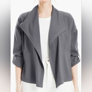 Max Studio Twill Drape Front Short Jacket - Nordstrom Rack